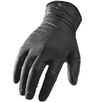 Chemicky odolná nitrilová rukavice Carbon Collective Heavy Duty Black Textured Nitrile Glove - XL