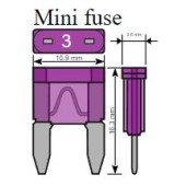 Blade ATM mini fuse 25A ACV 30.3950-25
