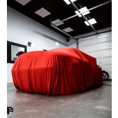 Ochranná plachta na auto Poka Premium Equipment Premium quality car cover red with welt - Hatchback / Sedan