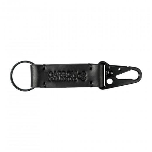 Leather pendant Carbon Collective Snap Hook Leather Key Chain - Black