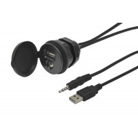 USB / JACK 4-pin socket with cable