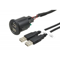 2x USB socket with cable