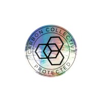 Sticker Carbon Collective Oil Slick Protected Seal 40 mm
