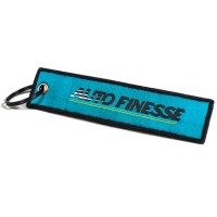 Auto Finesse Retro Race Tag Teal Keychain